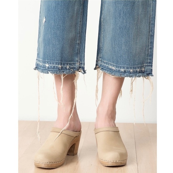 SIMON MILLER Low Rise Distressed Japanese Denim Wide Leg Raw Hem Crop Jean 26 - Picture 5 of 8